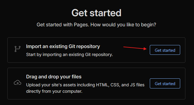 Git or drag and drop