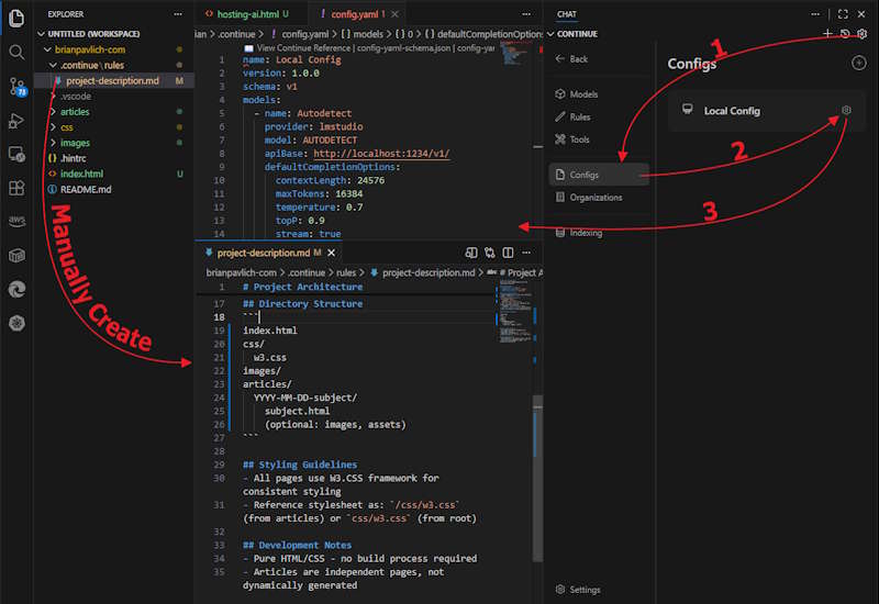 Continue.dev configuration files