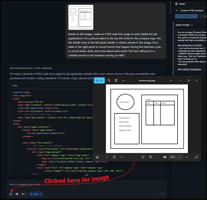 LM Studio HTML prompt